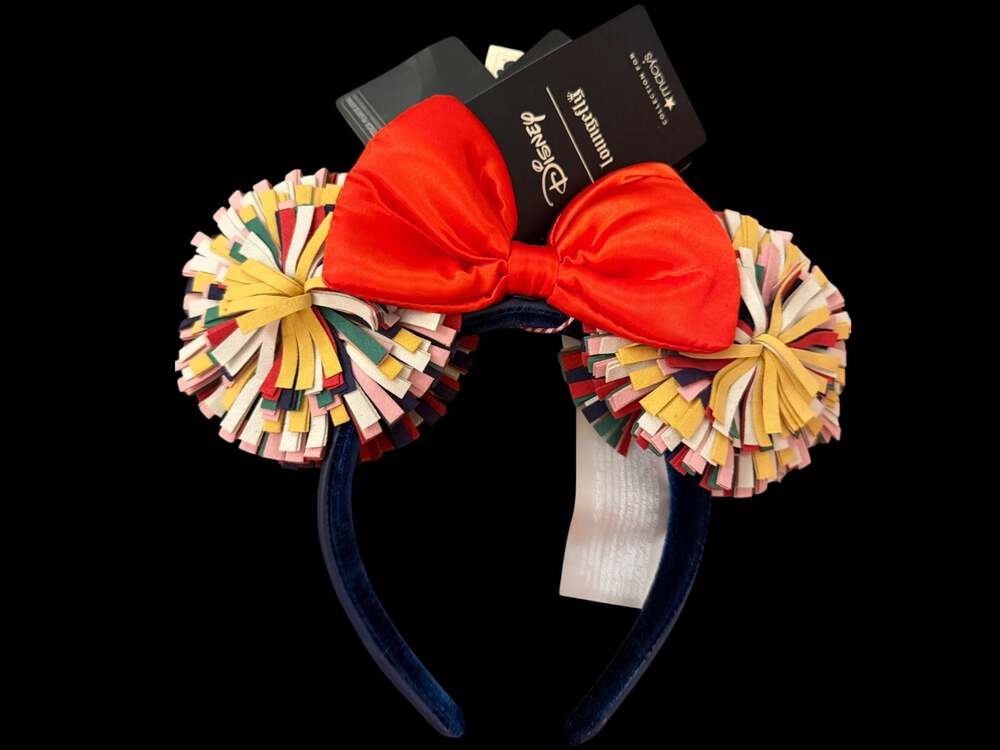 New! Disney Loungefly Macy's Exclusive Minnie Majorette Pom Pom Ear Headband